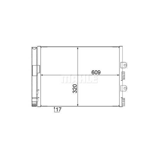 MAHLE ORIGINAL AC 561 000S Air conditioning condenser for FIAT Punto II Hatchback (188) with dryer