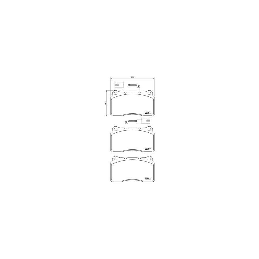 Brembo P 23 134X Brake Pad Set For Alfa Romeo Giulietta