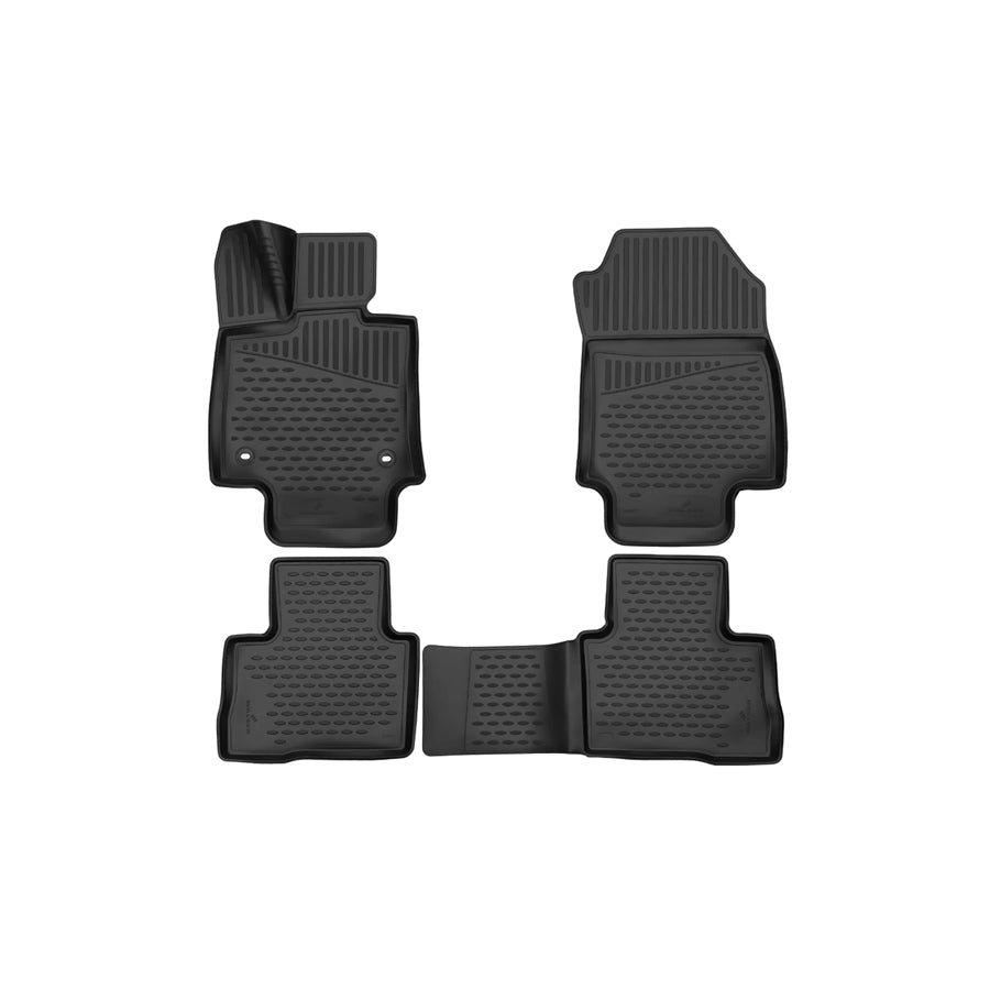 WALSER Tailored, XTR 75129 Floor mat set Elastomer, Front and Rear