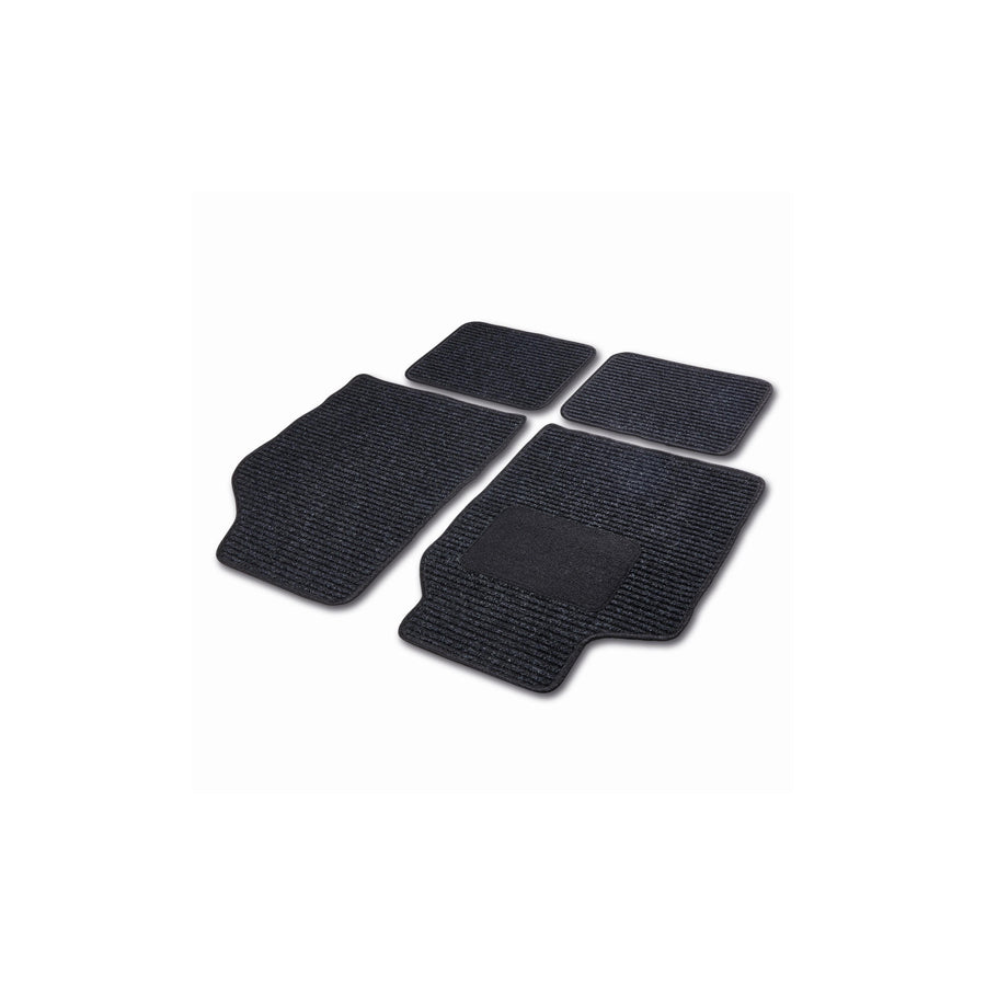 CARTREND Universal fit 10596 Floor mat set Textile, Front and Rear, Quantity: 4, Black