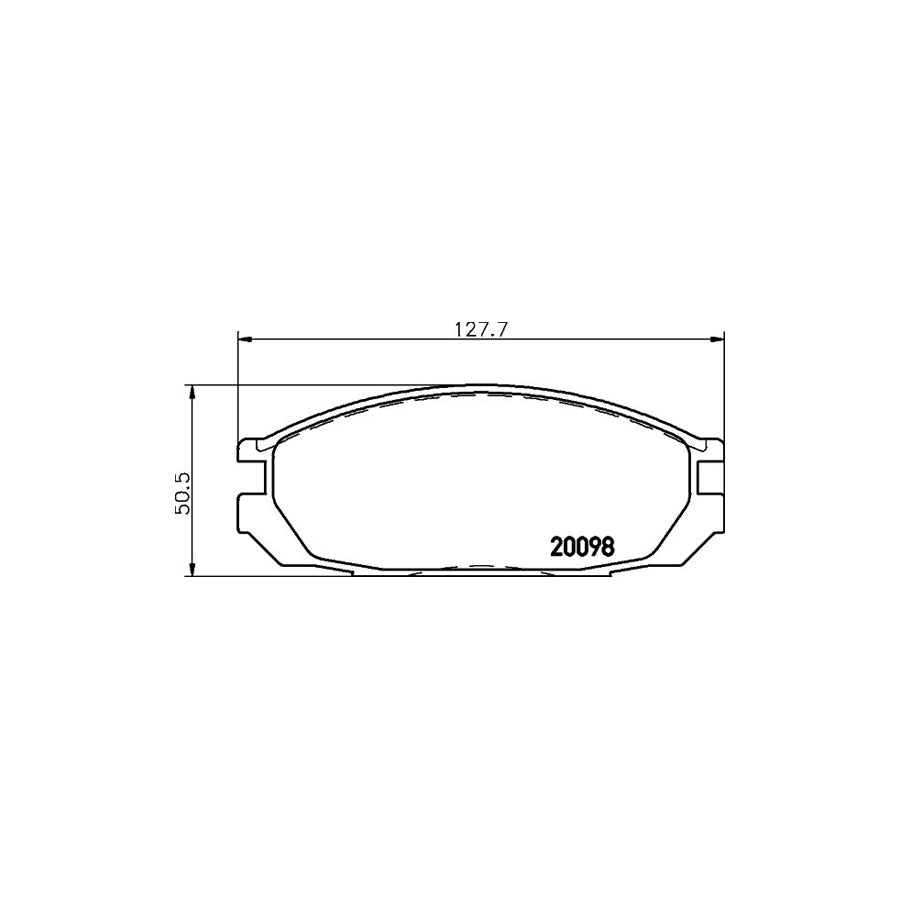 Hella 8DB 355 006 251 Brake Pad Set Not Prepared For Wear Indicator
