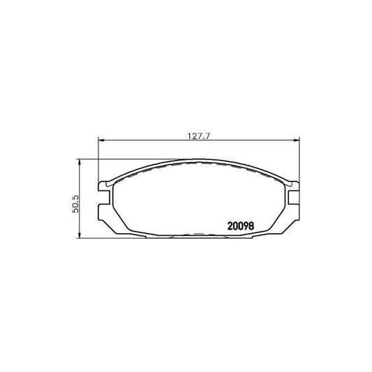 Hella 8DB 355 006 251 Brake Pad Set Not Prepared For Wear Indicator