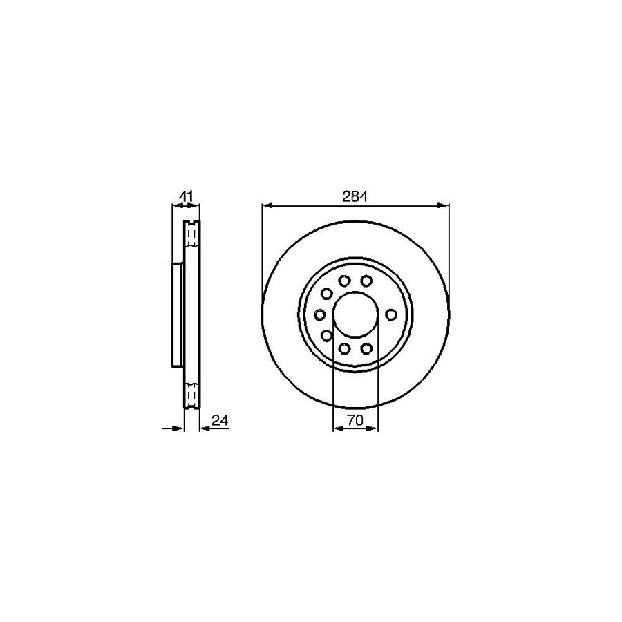 BOSCH 0 986 478 717 Brake Disc Internally Vented Vented Oiled Alloyed High carbon