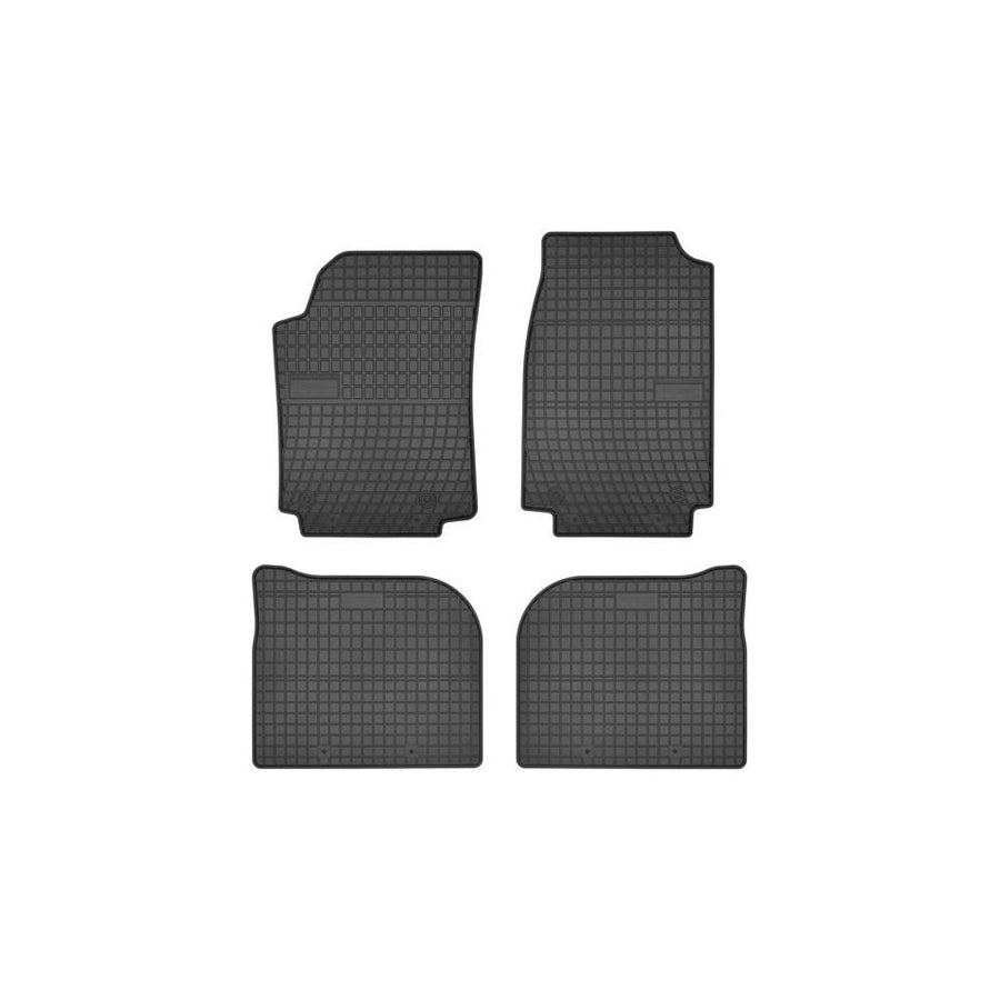 FROGUM 0731 Floor mat set Elastomer, Front and Rear, Quantity: 4, Black