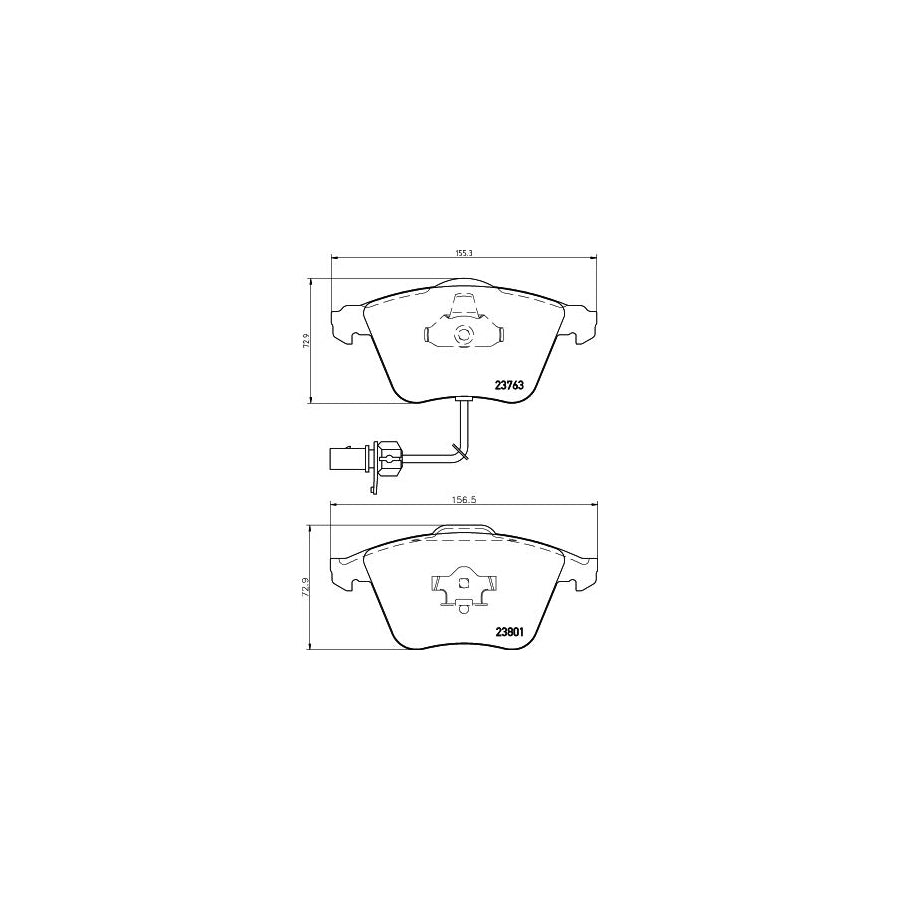 Hella 8DB 355 009 201 Brake Pad Set With Integrated Wear Warning Contact