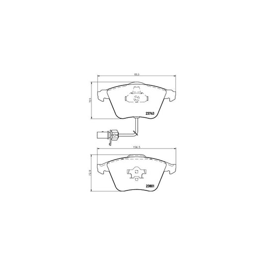 Hella 8DB 355 009 201 Brake Pad Set With Integrated Wear Warning Contact