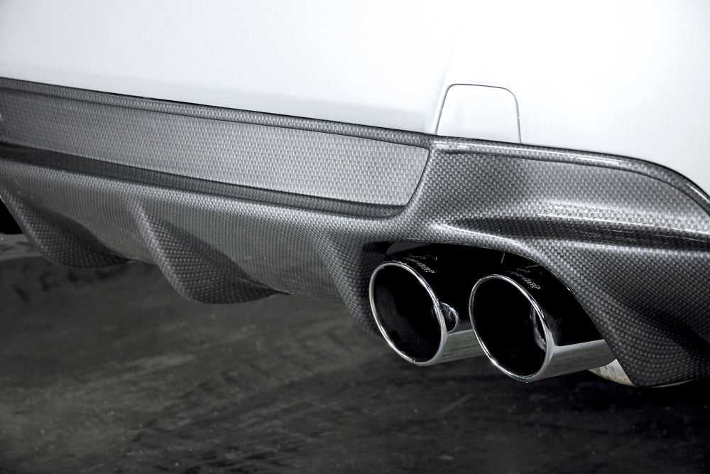 Rieger 00099860 BMW 3 Series E92 E93 Rear Diffuser for Twin Tailpipe Left & Right - Carbon-Look
