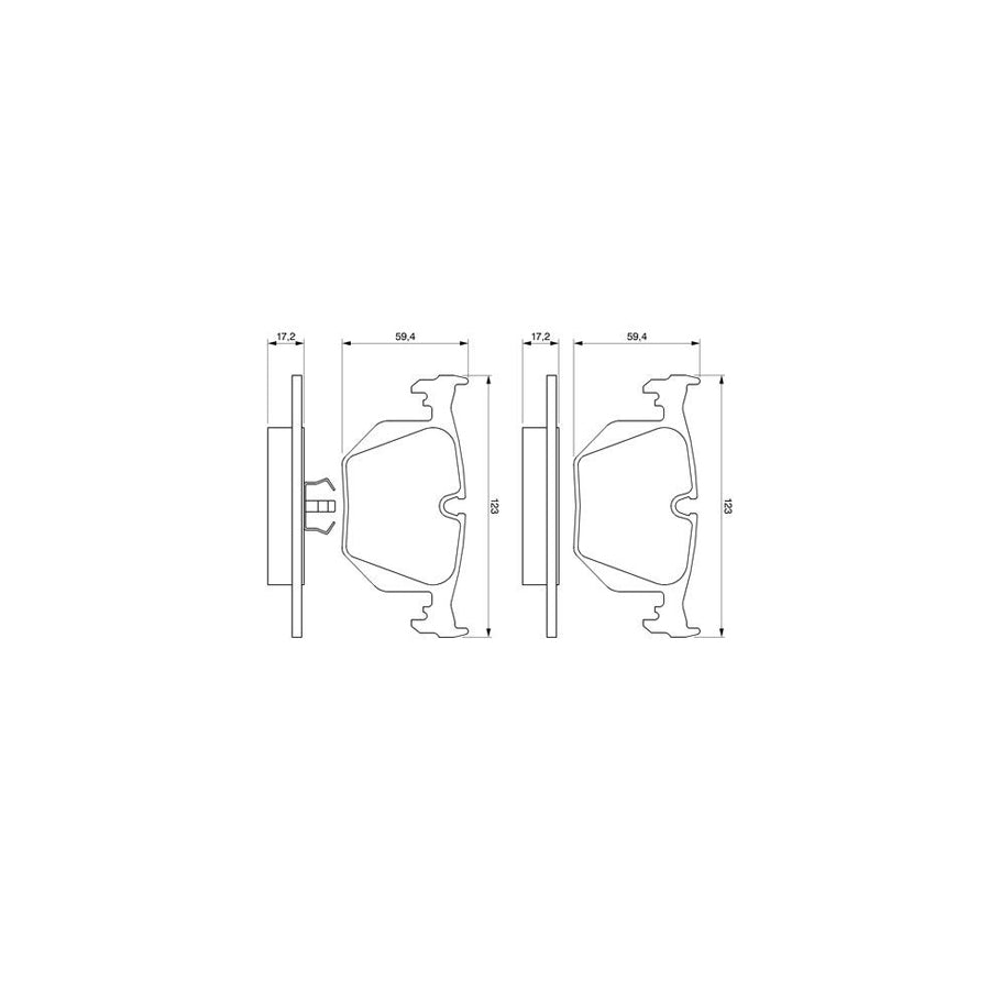 Bosch 0986424185 Brake Pad Set BP084