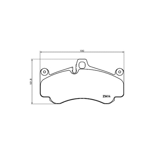 Brembo P 65 032 Brake Pad Set For Porsche 911 Prepared For Wear Indicator With Counterweights