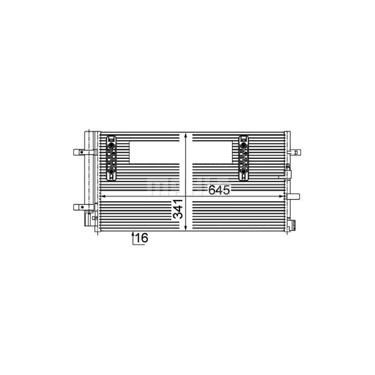 MAHLE ORIGINAL AC 457 000P Air conditioning condenser with dryer