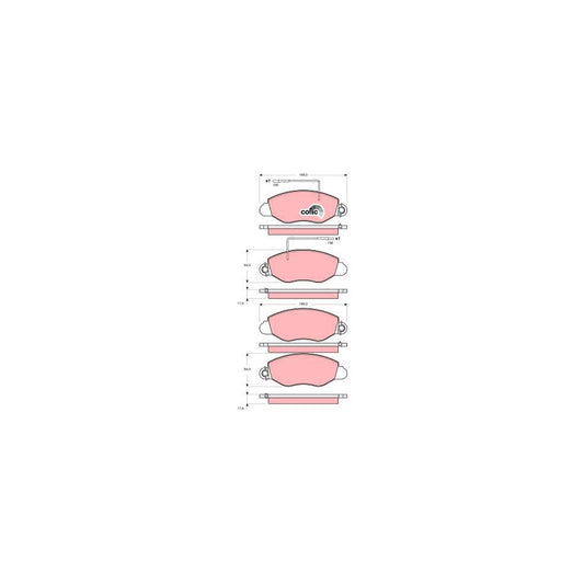 TRW Cotec Gdb3354 Brake Pad Set For Nissan Cabstar E Platform Chassis Tl_ Vl_ With Acoustic Wear Warning