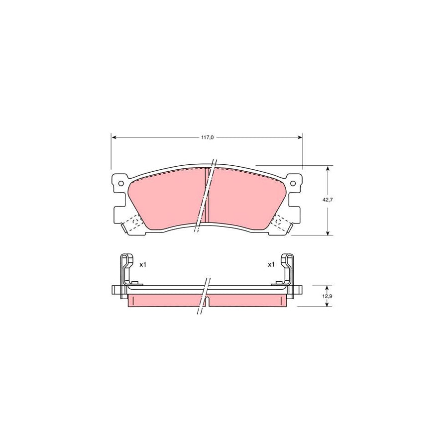 TRW Gdb746 Brake Pad Set With Acoustic Wear Warning