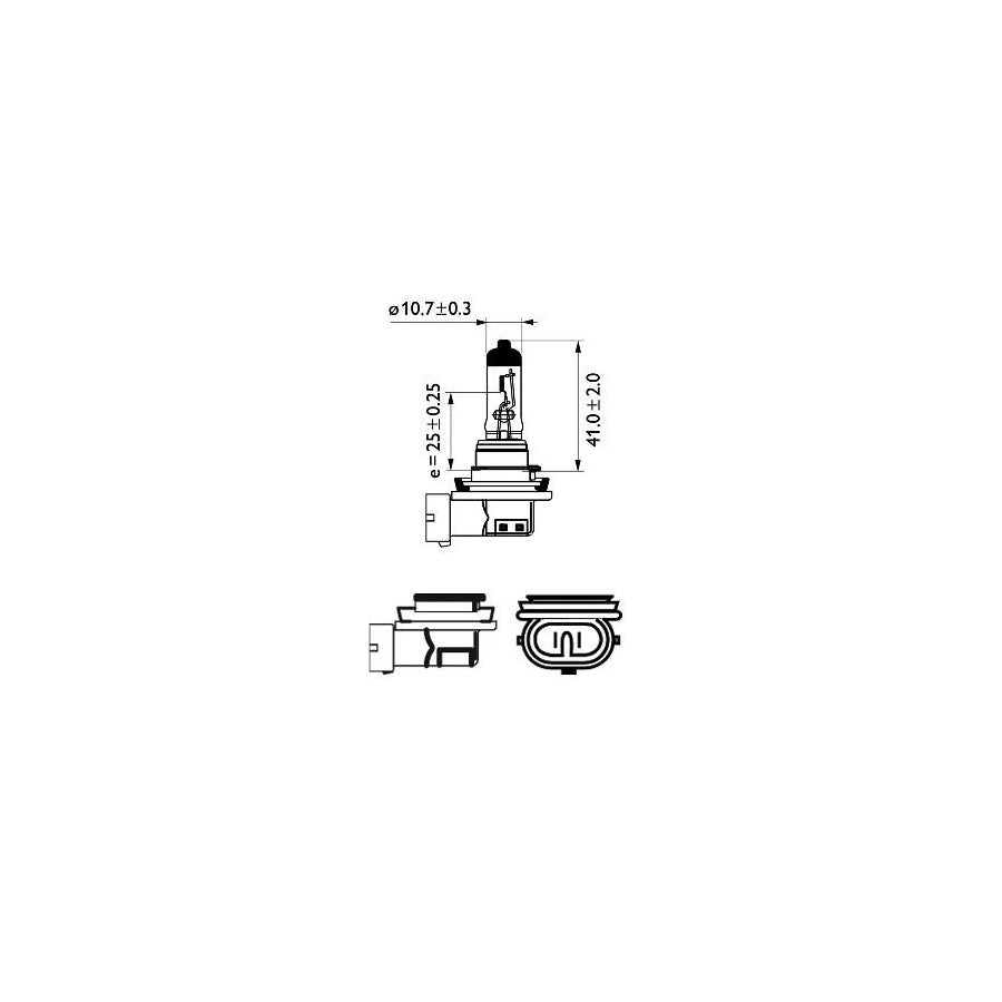 PHILIPS 12362WVUB1 Bulb, spotlight H11 12V 55W PGJ19-2 Halogen