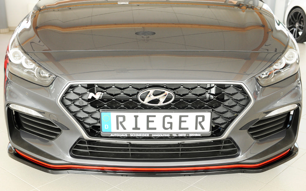 Rieger 00088163 Hyundai Front Splitter (i30 N-Performance & i30 N) - Glossy Black