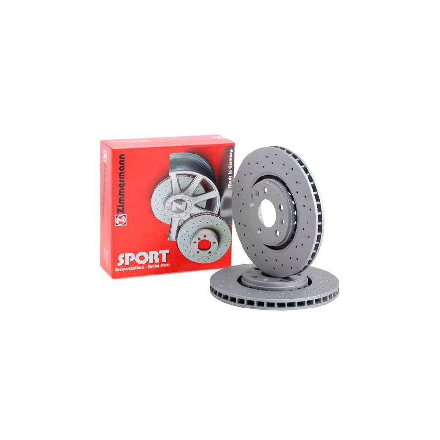 ZIMmERMANN SPORT COAT Z 470 2438 52 Brake Disc Externally Vented Perforated Coated High carbon