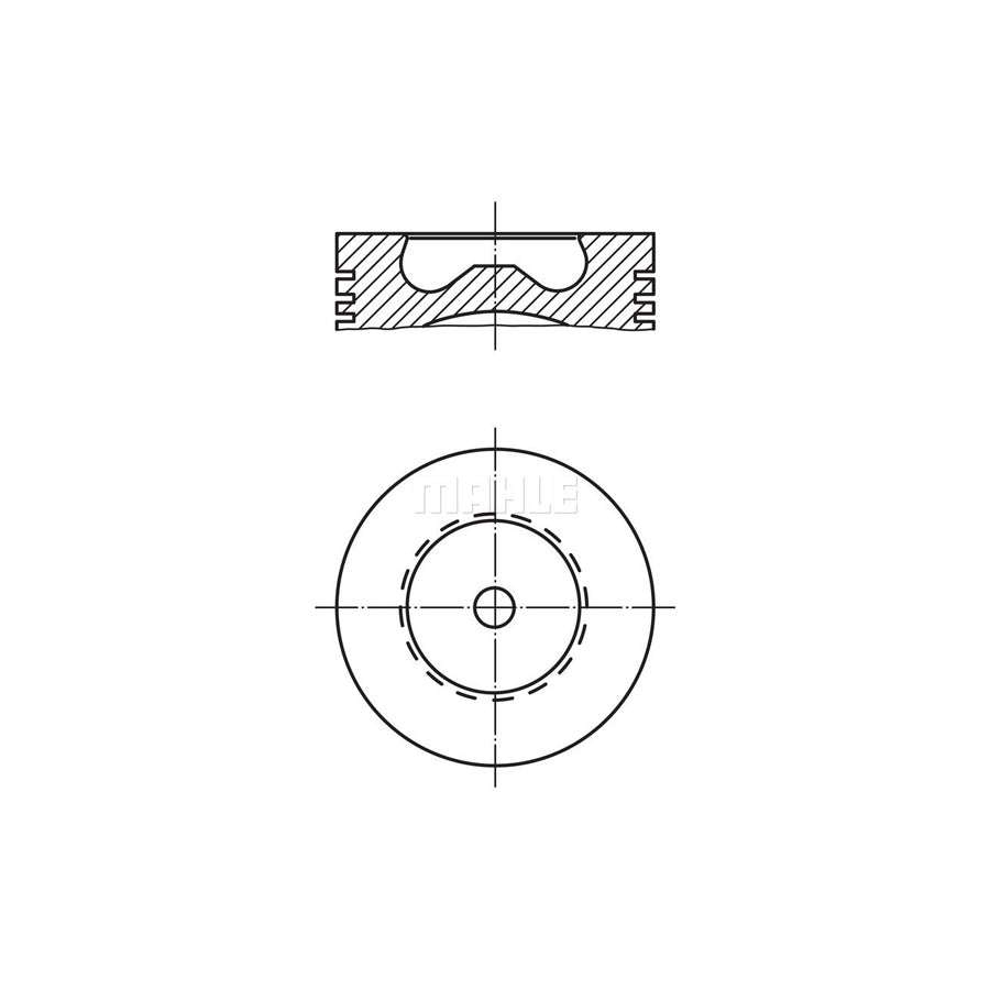 MAHLE ORIGINAL 015 81 00 Piston for FORD TRANSIT 89,91 mm, with cooling duct, with piston ring carrier