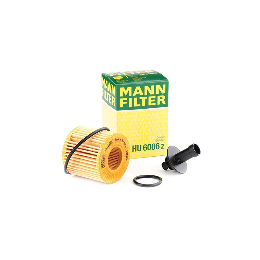MANN-FILTER HU 6006 z Oil Filter with seal, Filter Insert