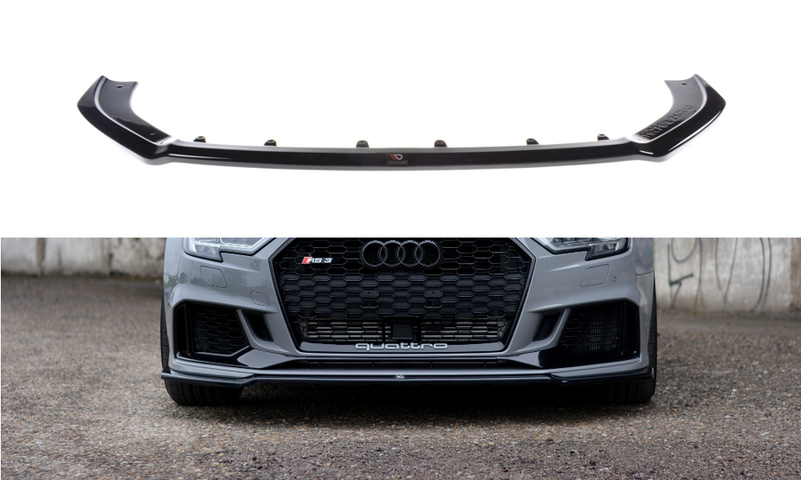 Maxton Design AU-RS3-8VF-S-FD2T Front Splitter V.2 Audi RS3 8V FL Sedan | Duco Car Parts UK Car Parts
