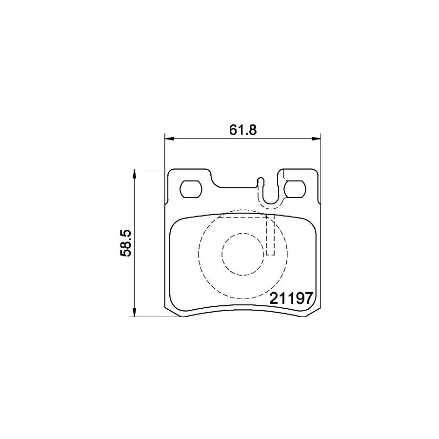 Hella 8DB 355 007 361 Brake Pad Set Prepared For Wear Indicator
