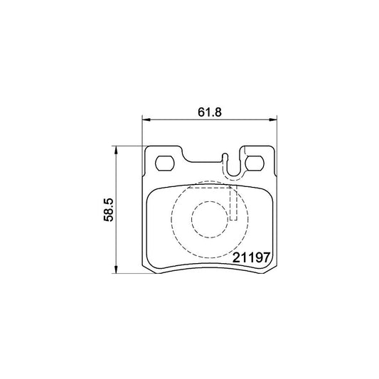 Hella 8DB 355 007 361 Brake Pad Set Prepared For Wear Indicator
