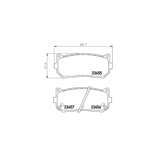 Hella 8DB 355 009 341 Brake Pad Set Prepared For Wear Indicator