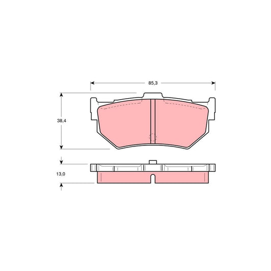 TRW Gdb372 Brake Pad Set Not Prepared For Wear Indicator