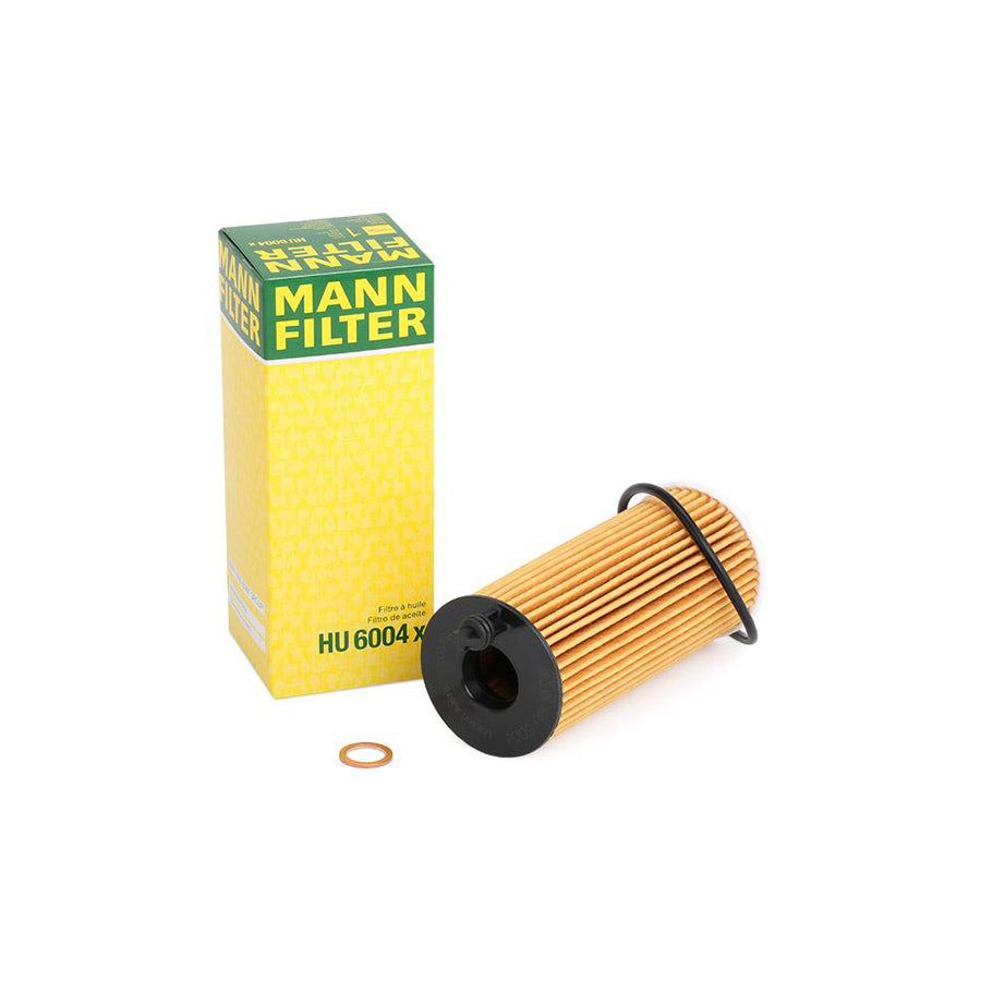 MANN-FILTER HU 6004 x Oil Filter with seal, Filter Insert