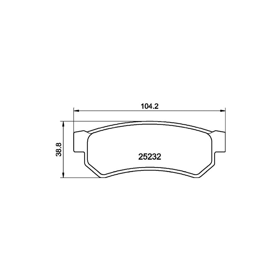 Hella 8DB 355 019 591 Brake Pad Set Not Prepared For Wear Indicator