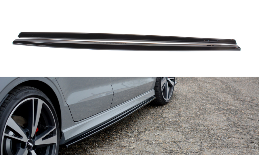 Maxton Design AU-RS3-8VF-S-SD1T Side Skirts Diffusers Audi RS3 8V FL Sedan | Duco Car Parts UK Car Parts