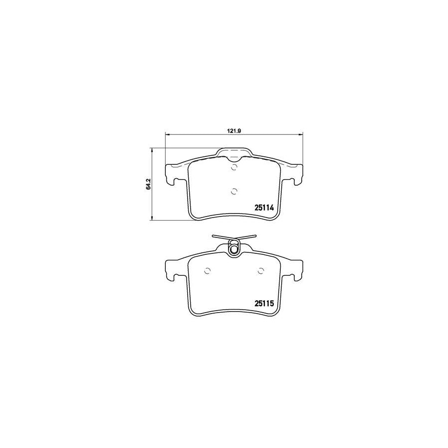 Brembo P 36 026 Brake Pad Set Excl Wear Warning Contact