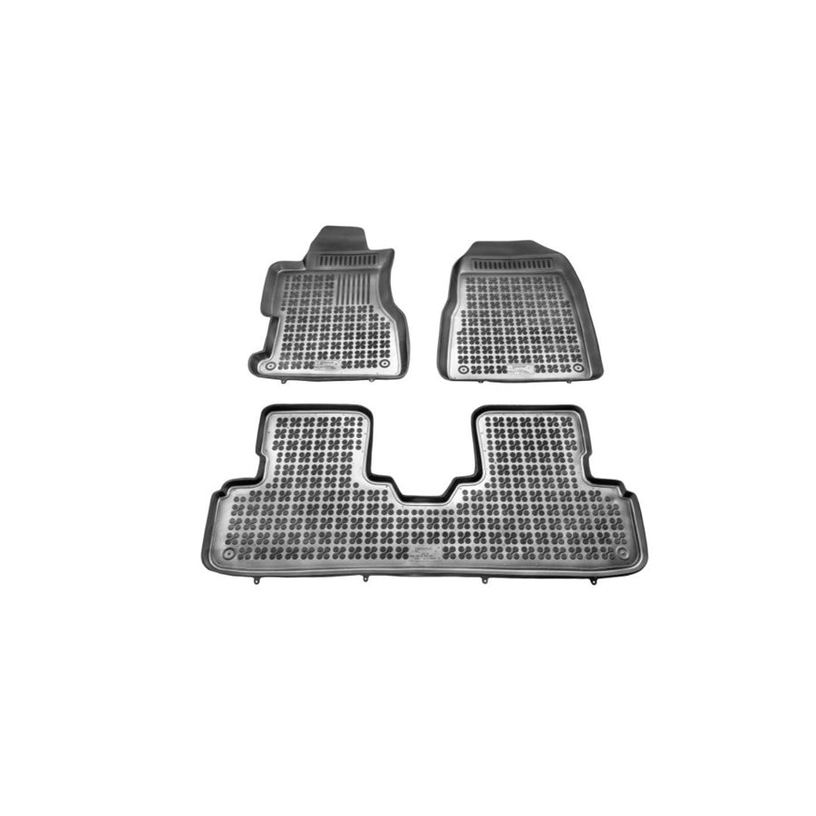REZAW PLAST 200905 Floor mat set for HONDA Civic VII Hatchback (EU, EP, EV) Elastomer, Front and Rear, Black