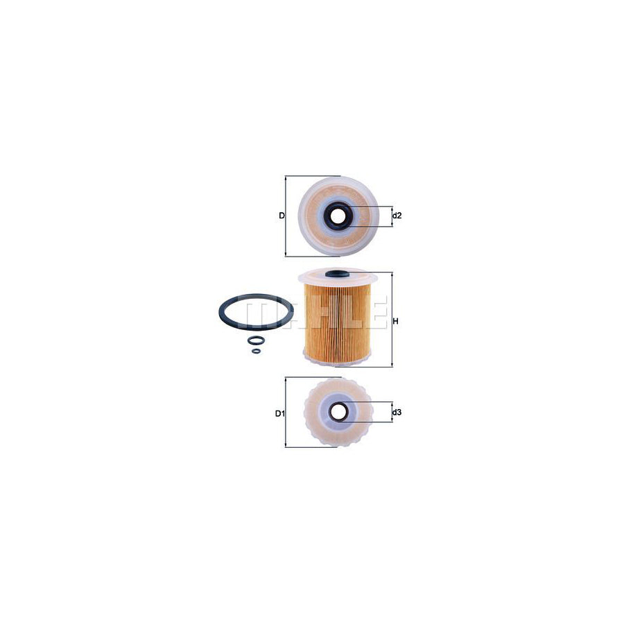 MAHLE ORIGINAL KX 75D Fuel filter Filter Insert