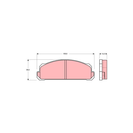 TRW Gdb123 Brake Pad Set Not Prepared For Wear Indicator