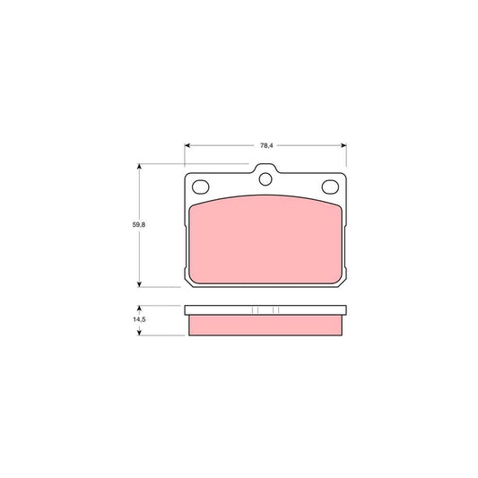 TRW Gdb295 Brake Pad Set Not Prepared For Wear Indicator