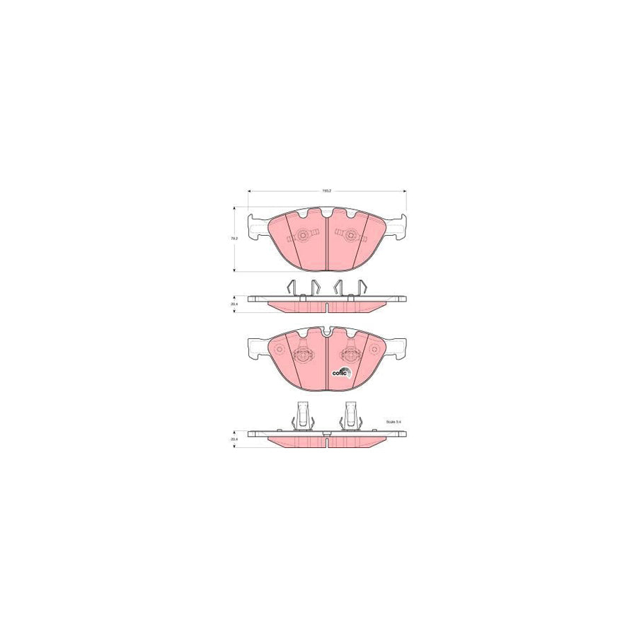 TRW Cotec Gdb1558 Brake Pad Set Prepared For Wear Indicator