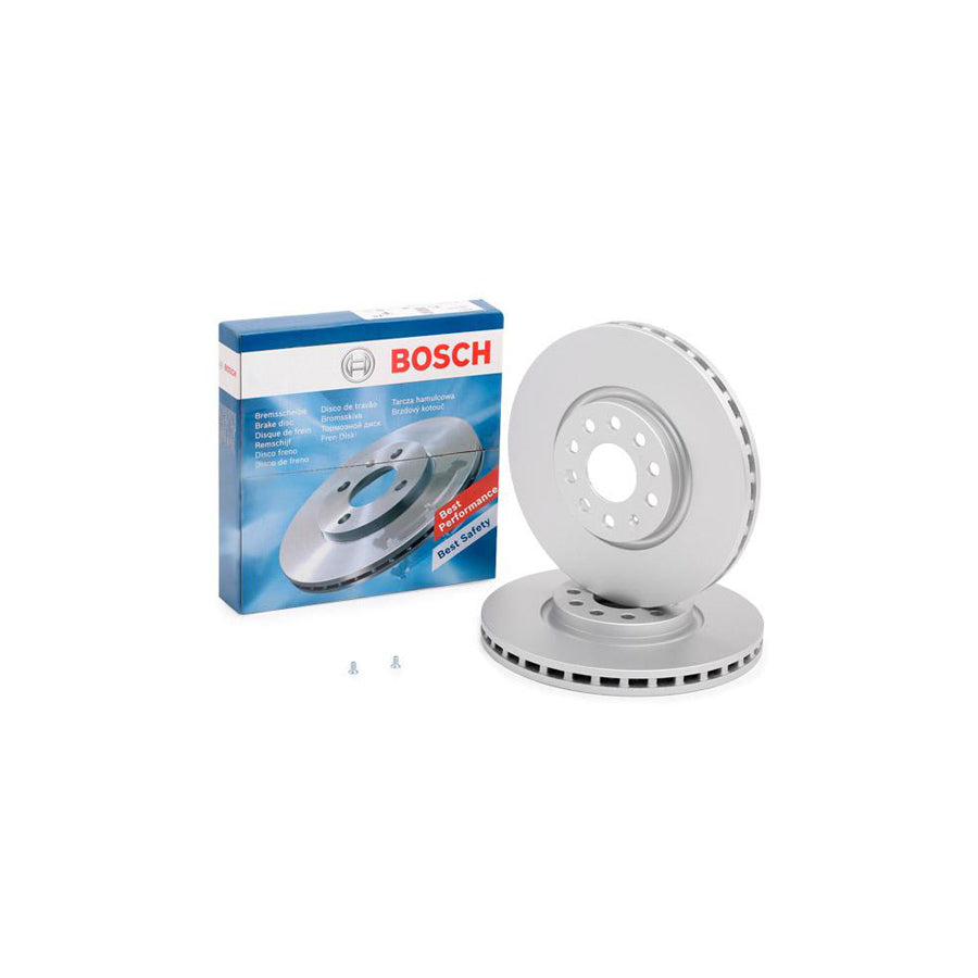 BOSCH 0 986 479 735 Brake Disc Vented Coated High carbon with bolts screws