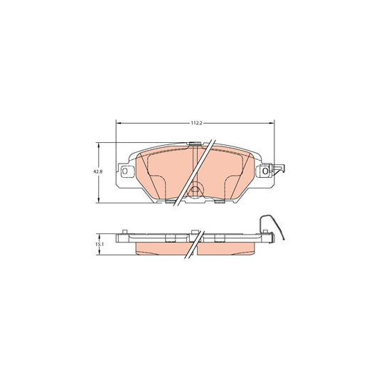TRW Gdb2163 Brake Pad Set For Mazda Cx 5 With Acoustic Wear Warning