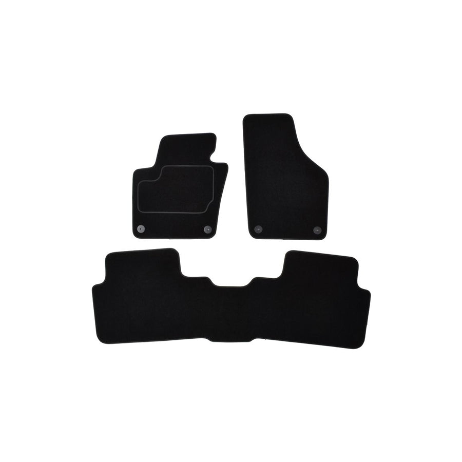 CUSTOPOL Tailored VW360C Floor mat set for VW Sharan II (7N1, 7N2) Textile, Front and Rear, Quantity: 4, Black