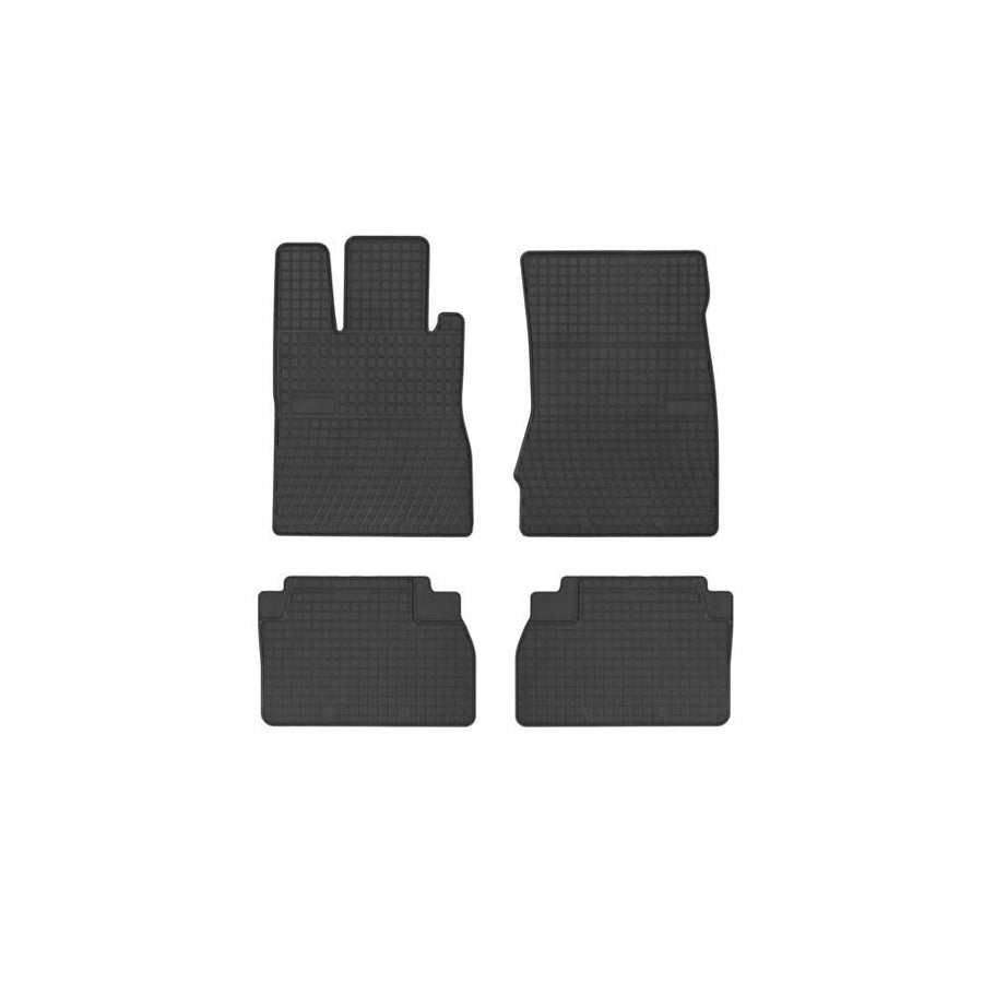 FROGUM Tailored 402096 Floor mat set suitable for MERCEDES-BENZ S-Class Saloon (W220) Elastomer, Front and Rear, Quantity: 4, Black, (LHD)