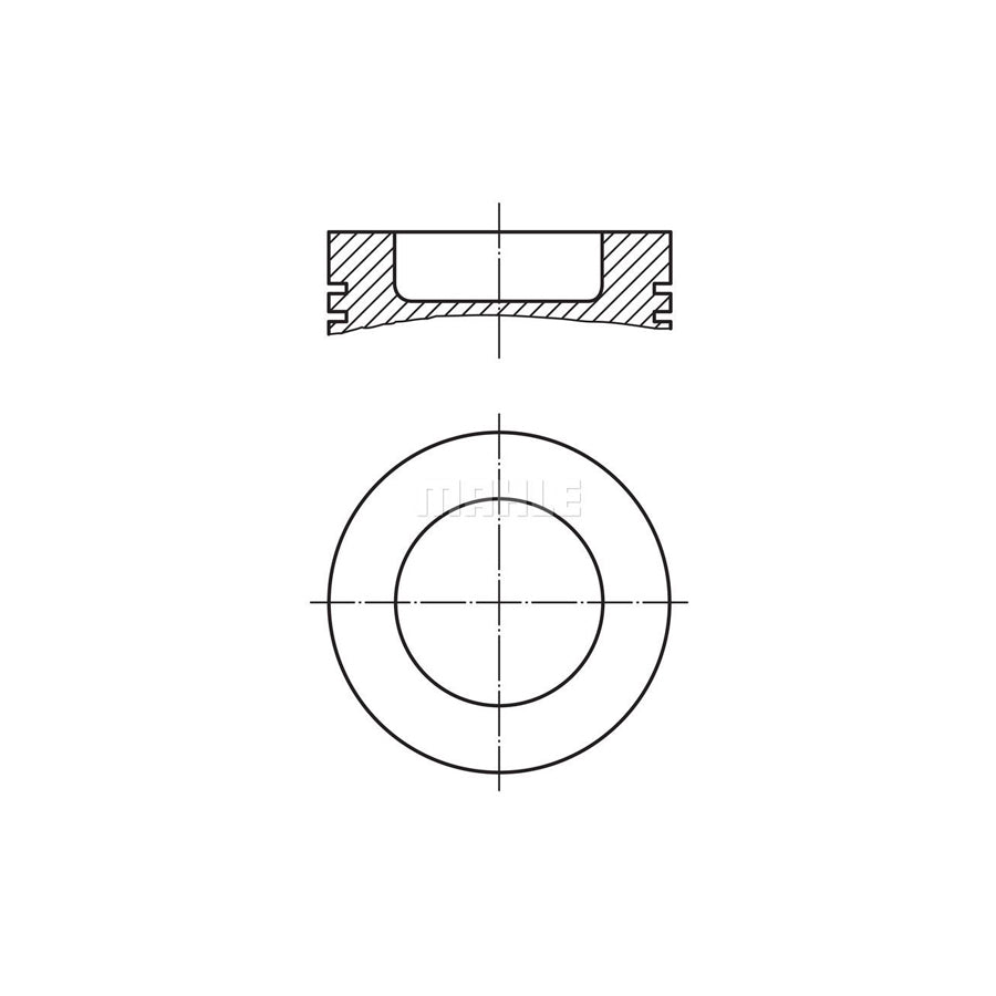 MAHLE ORIGINAL 043 34 01 Piston 84,95 mm, with piston rings, with piston ring carrier, without cooling duct