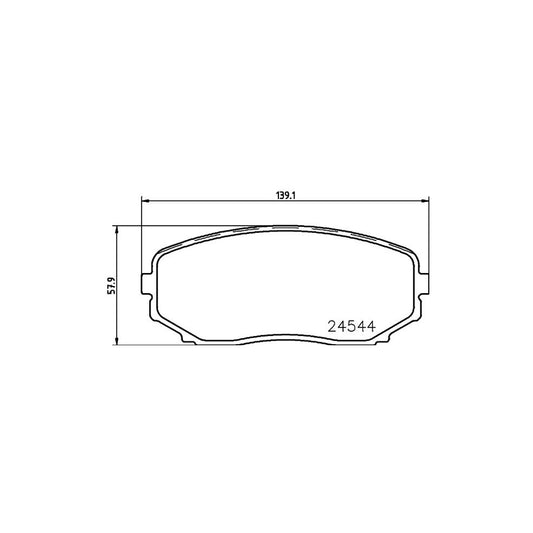Hella 8DB 355 013 251 Brake Pad Set With Acoustic Wear Warning