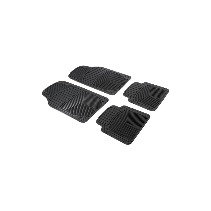 WALSER Universal fit 28063 Floor mat set Elastomer, PVC, Front and Rear, Quantity: 4, Black