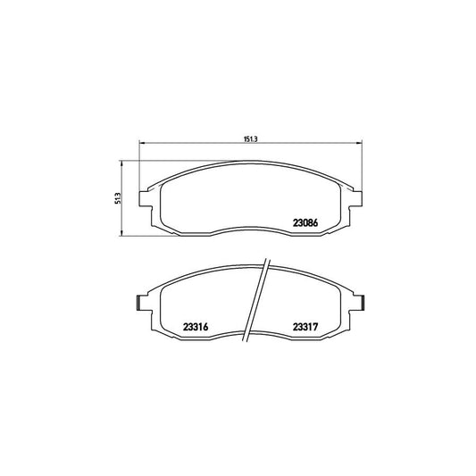 Brembo P 54 032 Brake Pad Set With Acoustic Wear Warning