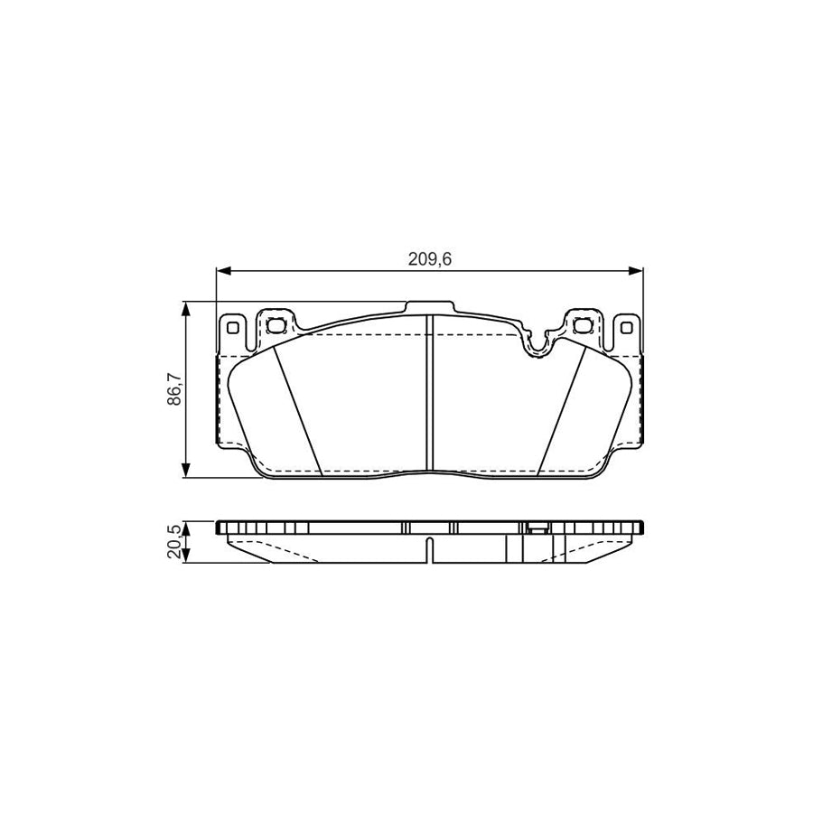 Bosch 0986Tb3210 Brake Pad Set 