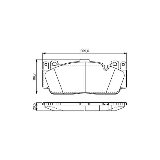 Bosch 0986Tb3210 Brake Pad Set 
