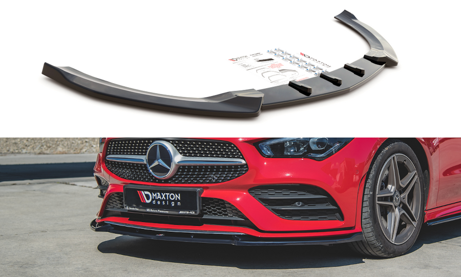Maxton Design ME-CLA-118-AMGLINE-FD2T Front Splitter V.2 Mercedes Benz CLA-Class C118 AMG-Line | Duco Car Parts UK Car Parts