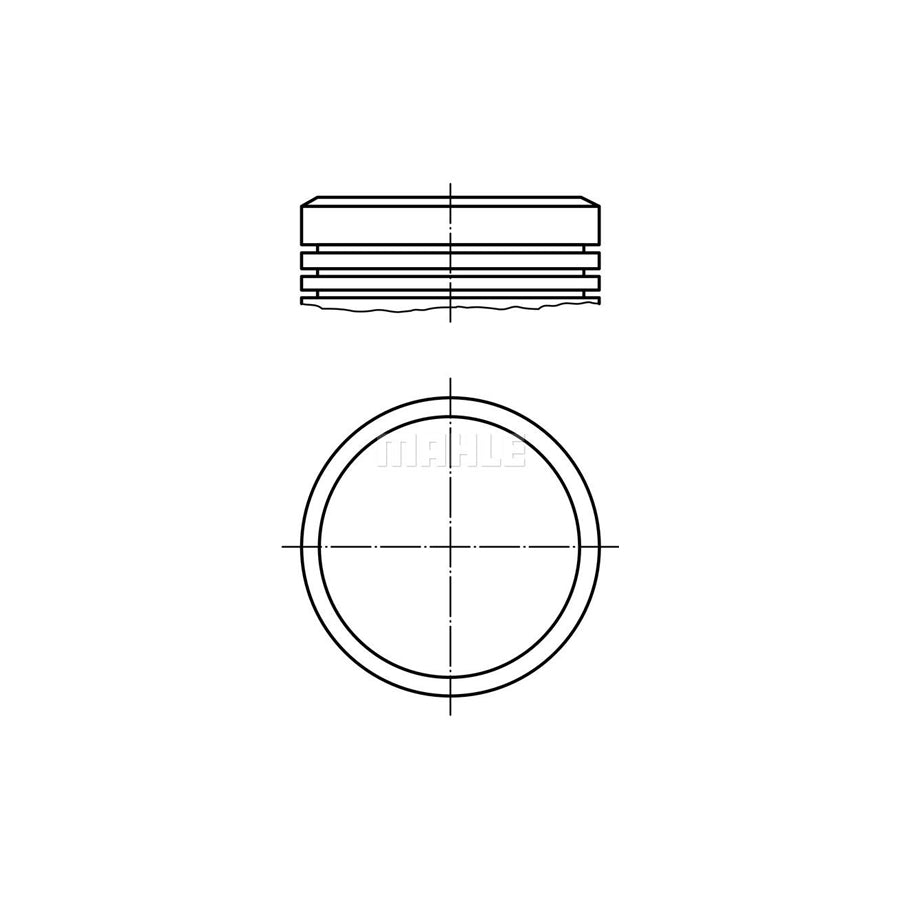MAHLE ORIGINAL 040 02 00 Piston 75,0 mm, without cooling duct
