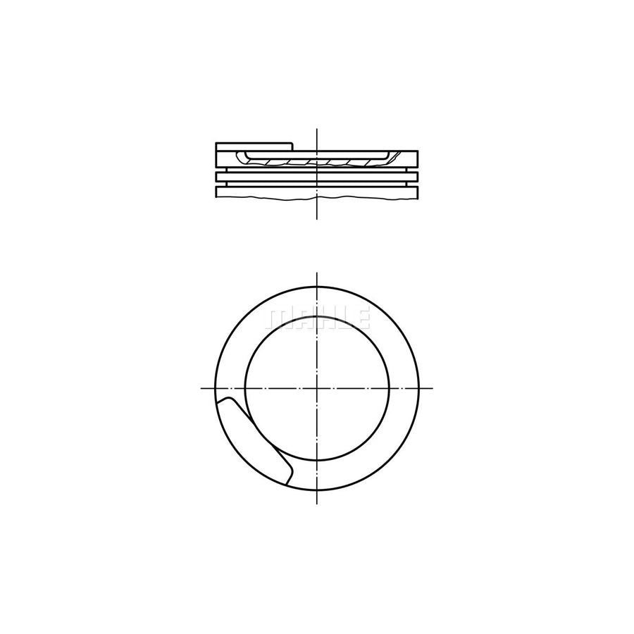 MAHLE ORIGINAL 011 08 11 Piston 79,5 mm, without cooling duct