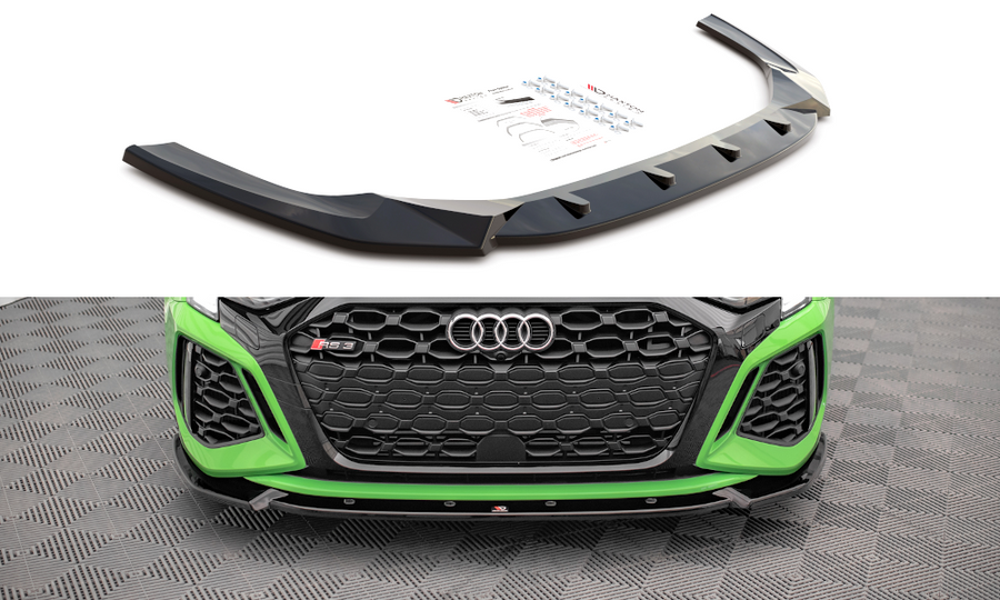 Maxton Design AU-RS3-8Y-S-FD1T Front Splitter V.1 Audi RS3 8Y | Duco Car Parts UK Car Parts