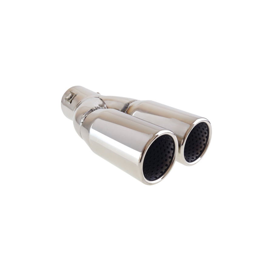 AMiO MT 004 01304 Exhaust tip 60, 63(x2) mm, V-Form, Stainless Steel, 215mm
